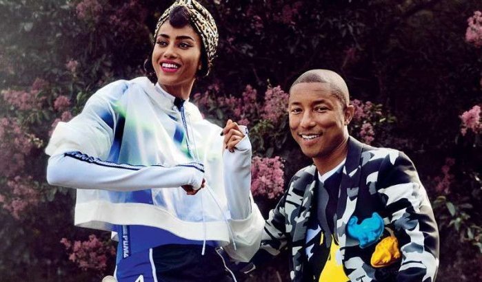 Imaan Hammam en Pharrell Williams samen op cover Vogue (foto's)