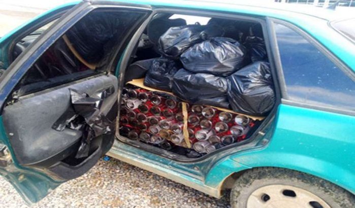 Honderden flessen alcohol onderschept bij grens Sebta