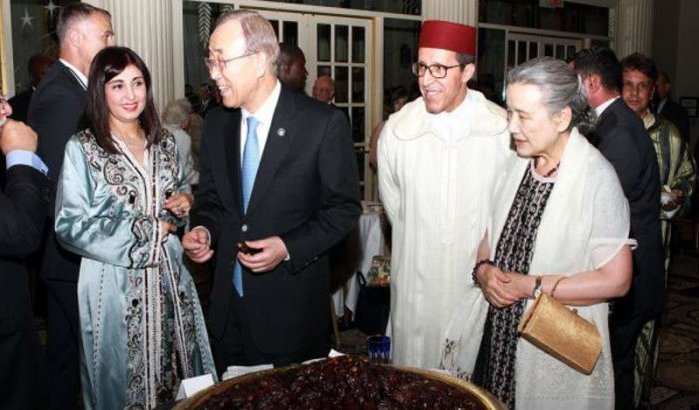 Foto's: Ban Ki-Moon viert Troonfeest Marokko in New York