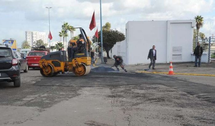 Koning Mohammed VI komt, even snel de straten opknappen (foto's)