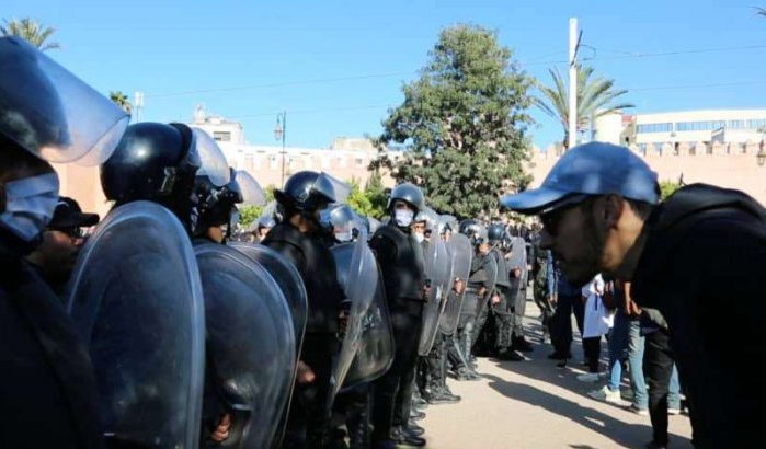 Demonstratie docenten met geweld uiteengedreven in Rabat (video)