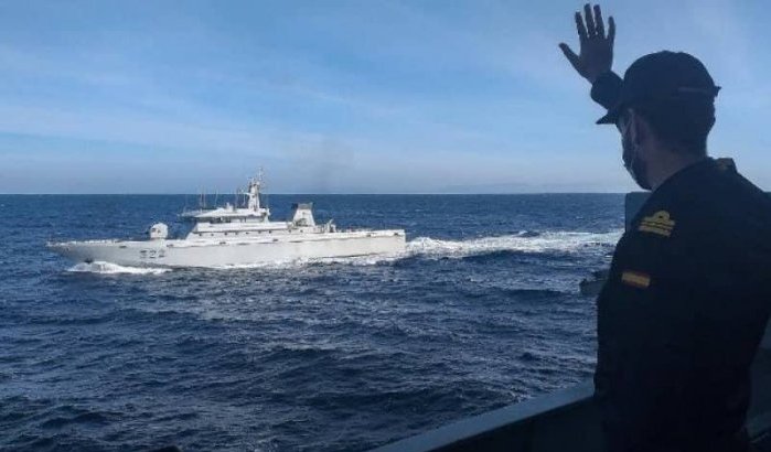 Marine-oefening Marokko en Spanje in Straat van Gibraltar