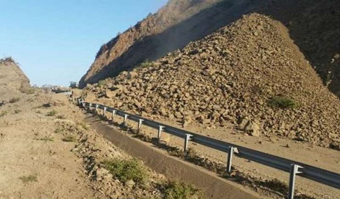 Weg Tetouan - Al Hoceima gesloten door steenval