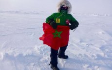 Foto's: Marokkaan Nacer Ibn Abdeljalil naar Noordpool op ski's