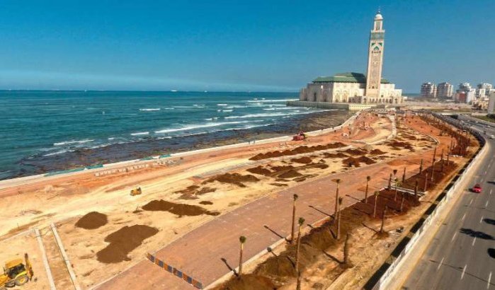 Casablanca: nieuwe zeedijk Hassan II moskee bijna af (video en foto's)