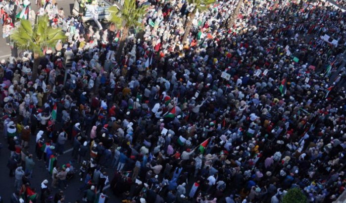 Duizenden Marokkanen samen voor Palestina