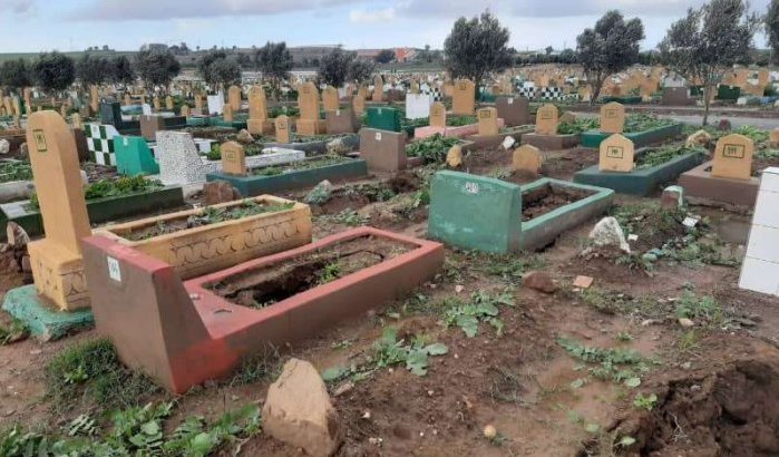Begraafplaats Casablanca vernield door hevige regenval