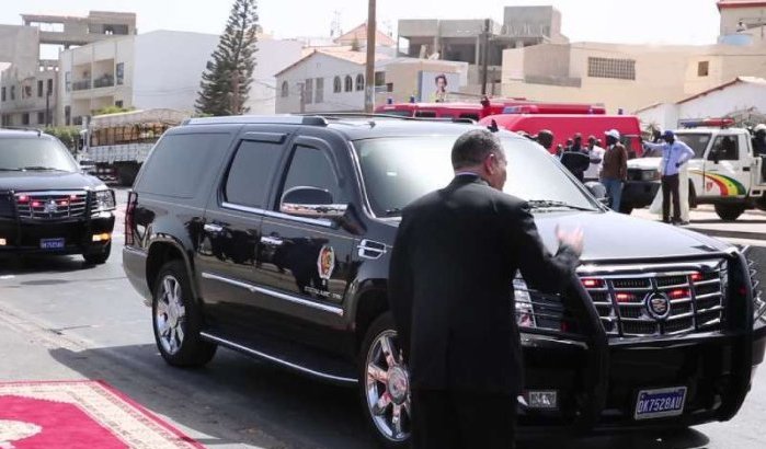 Lijfwachten Mohammed VI in actie
