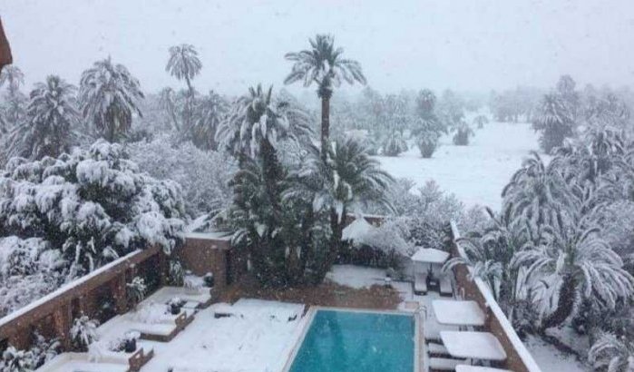 Zware regen, harde wind en sneeuw in Marokko