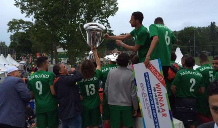 Marokkaanse voetballers winnen WK Nederland