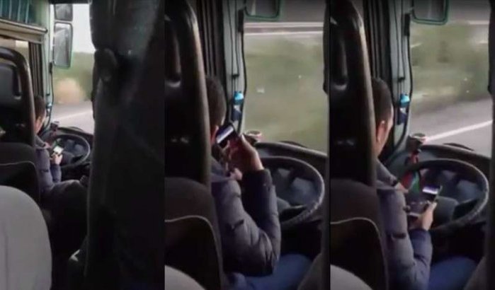 Appende buschauffeur schokt in Marokko (video)