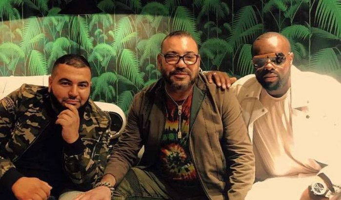Foto: Koning Mohammed VI en rapper Maître Gims