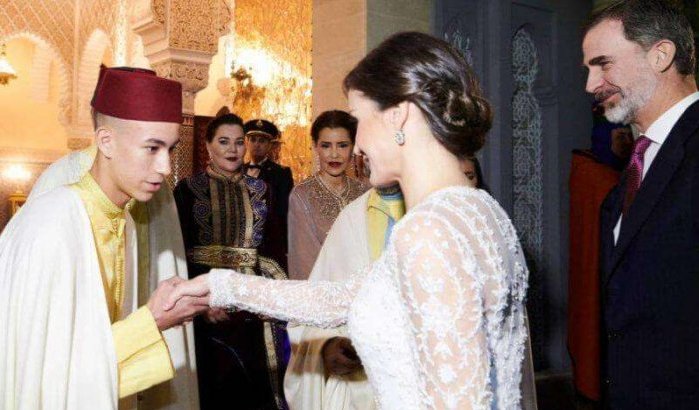 Moulay Hassan schittert tijdens bezoek Koning Spanje