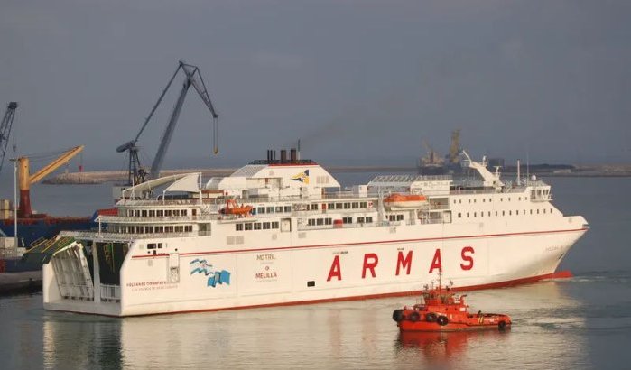 Marokkaan springt van ferry naar Melilla