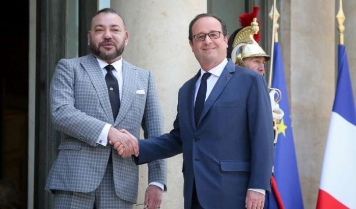 Koning Mohammed VI ontmoet Franse president in Parijs (foto's)