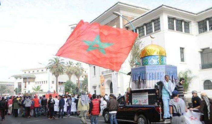 Demonstratie in Rabat tegen besluit Donald Trump