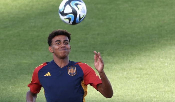 Spanning tussen Spanje en Marokko door Lamine Yamal