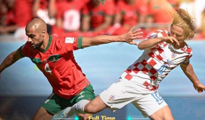 Marokko speelt gelijk tegen Kroatië op WK