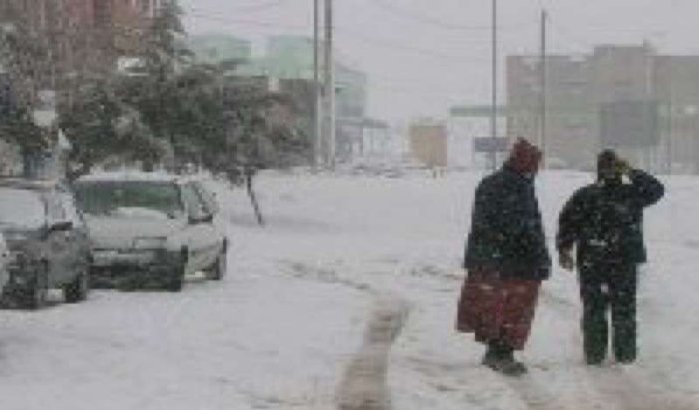 Zware sneeuwvallen in Marokko 