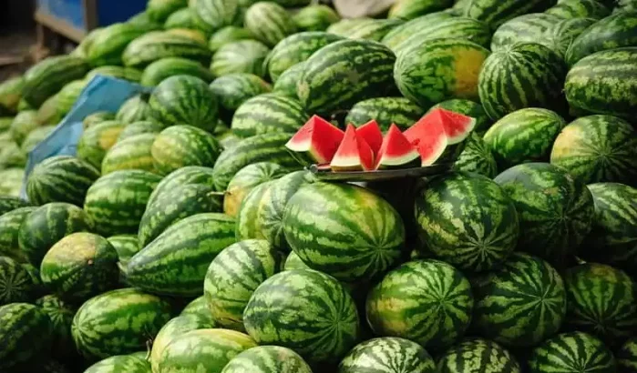Besmette watermeloenen op borden Marokkanen?