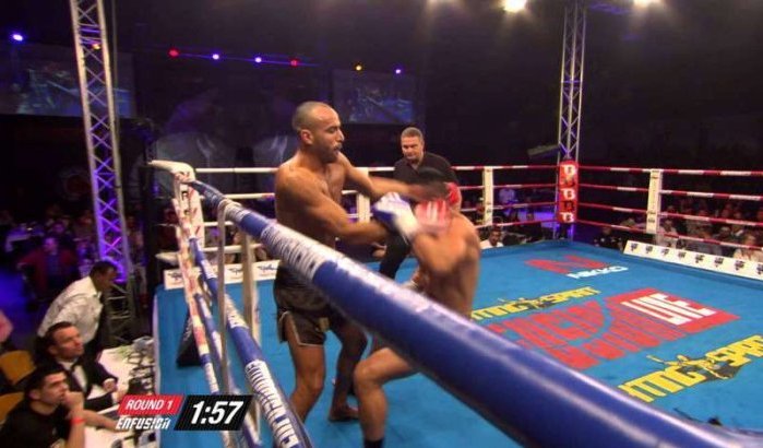 Knap kickboksgevecht tussen Mohamed Jaraya en Nordin Ben Moh (video)
