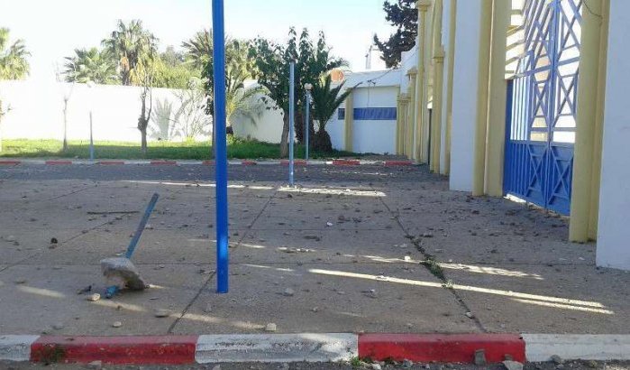 Campus Agadir slagveld na studentenrellen (foto's)