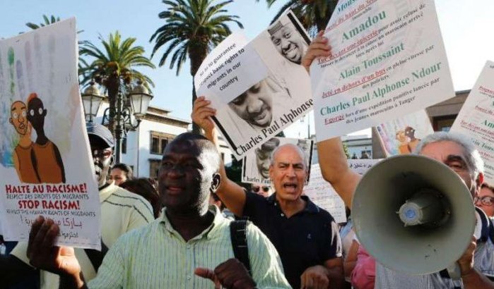 Betoging tegen racisme in Rabat
