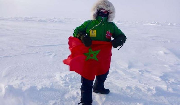 Foto's: Marokkaan Nacer Ibn Abdeljalil naar Noordpool op ski's
