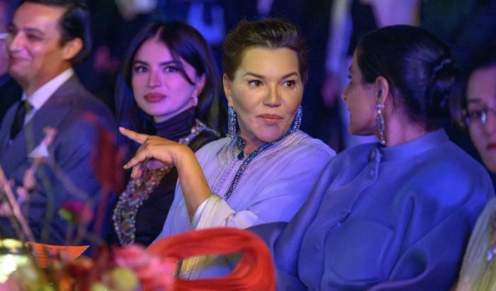 Prinses Lalla Hasnaa in Doha gespot (video)