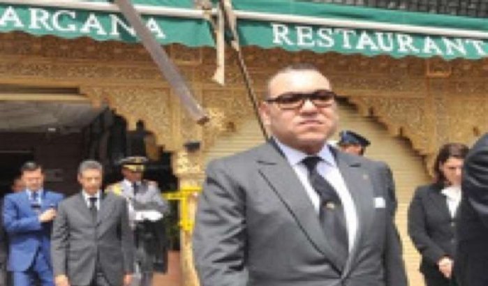 Foto's Mohammed VI in Marrakech na aanslag Argana