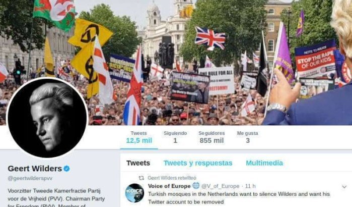 Moskeeën eisen sluiting Twitter-account Geert Wilders 