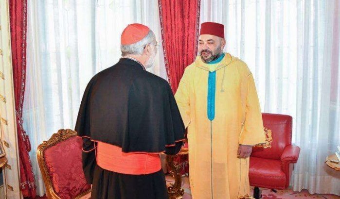 Koning Mohammed VI ontvangt de aartsbisschop van Rabat