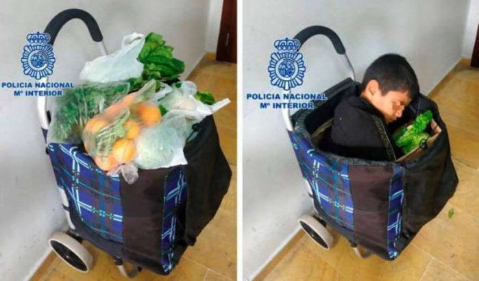 Politie Melilla vindt Palestijns jongetje in boodschappentrolley