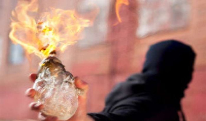 Overval op bank met molotovcocktail Tanger 