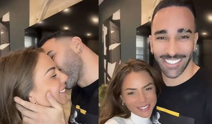 Adil Rami met nieuwe vriendin op vakantie in Marrakech (foto)