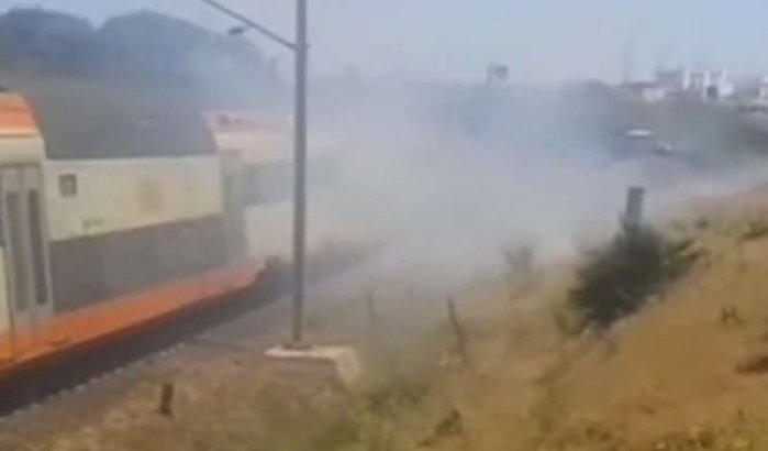 Trein vliegt in brand in Marokko