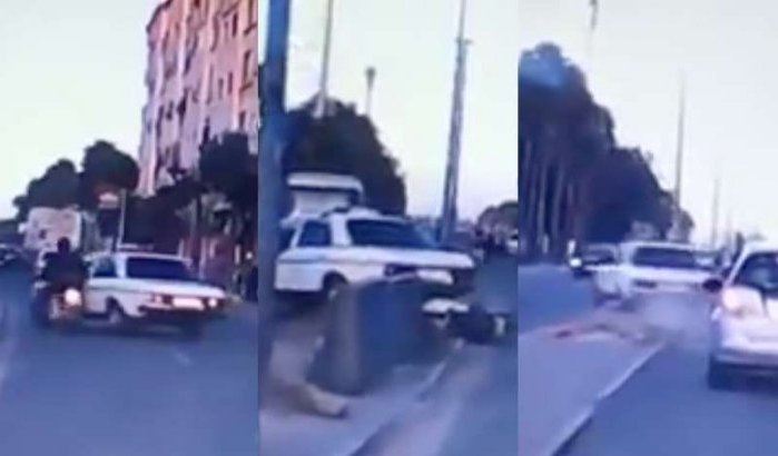 Taxi in Casablanca vlucht weg na ongeval (video)