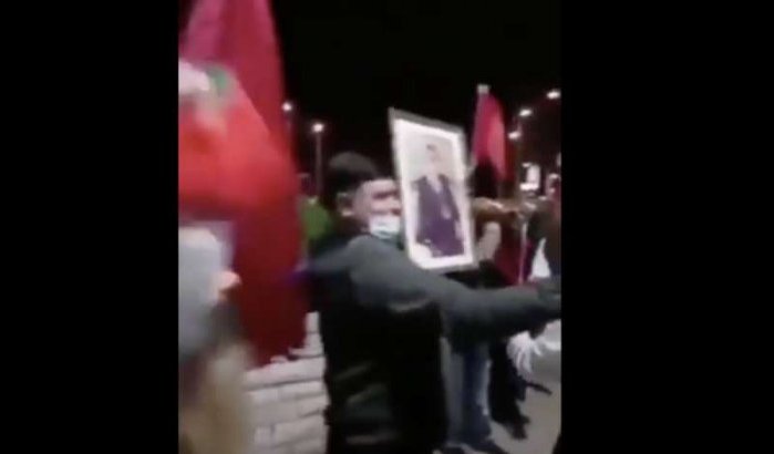 Demonstratie met Marokkaanse vlag in Israël (video)