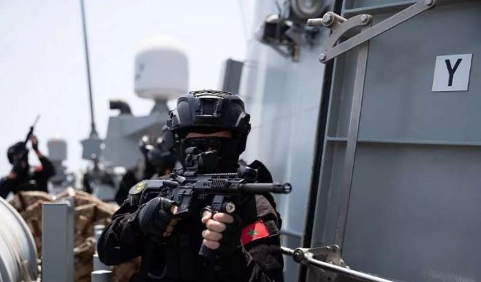 Marokkaanse Marine oefent op Spaanse patrouilleboot
