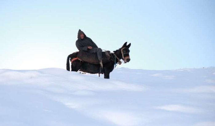 Hevige sneeuwval in regio Jerada