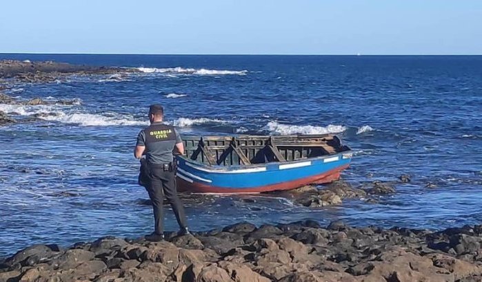 Marokkanen en Belg stranden met bootje bij Lanzarote
