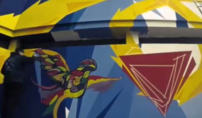Technopark Tanger krijgt kleurrijke muurgraffiti (video)