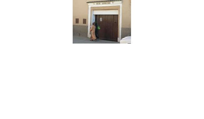 Jacques Chirac naar de kerk in Taroudant 
