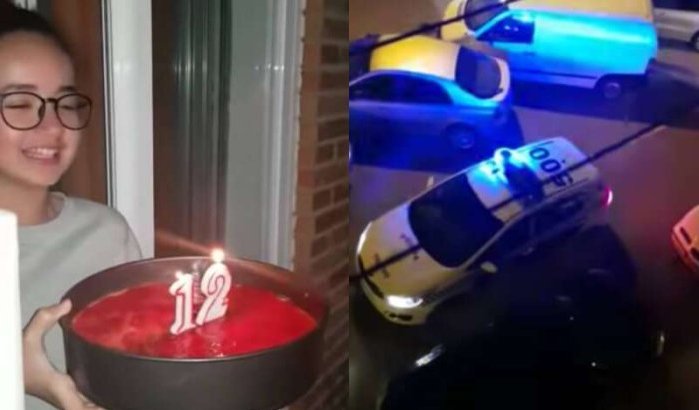 Spanje: politie en buren vieren samen verjaardag Marokkaans meisje (video)