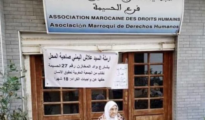 Bejaarde eigenares AMDH-kantoor in Al Hoceima woedend, al 18 maanden geen huur ontvangen