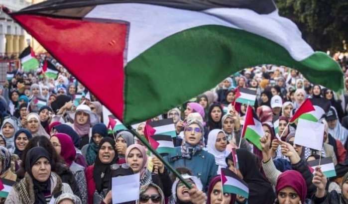 Rabat: sit-in actie in solidariteit met Palestina