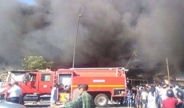 Brand tijdens ontruiming migranten-kraakpand in Fez