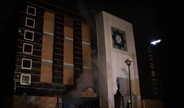 Brand gesticht moskee in aanbouw in Gouda