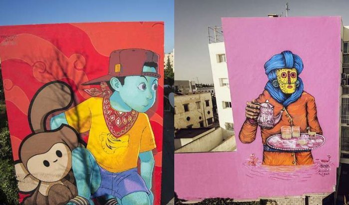 Straten Rabat opgevrolijkt met street art (foto's)