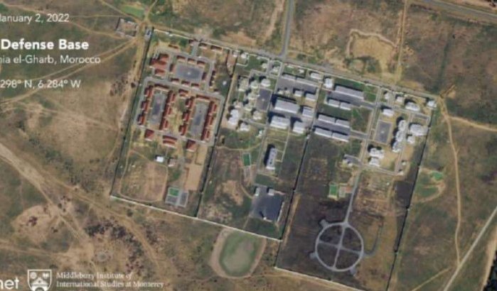 Satellietfoto nieuwe militaire basis bij Rabat